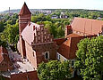 Olsztyński zamek z lotu ptaka