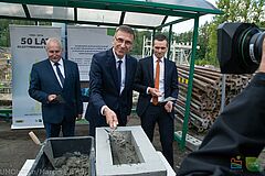 Prezydent Olsztyna wmurowuje kamień węgielny pod budowę ciepłowni Kortowo-BIO
