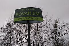 Tablica z nazwą miasta Rovaniemi