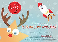 plakat konkursu Kosmiczny Mikołaj