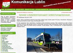 Zrzut ekranu strony projektu Komunikacja Lublin